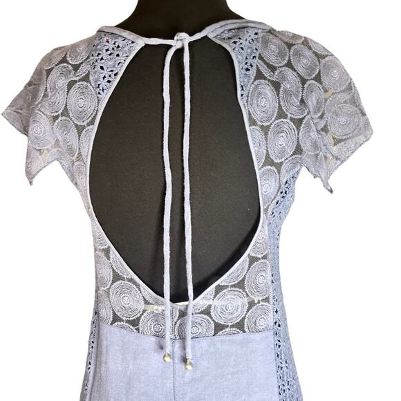 Y2K Vivienne Tam Runway Lace Cutout Sheer Panel Dress 4 Boho Coquette Romantic - Picture 6 of 12